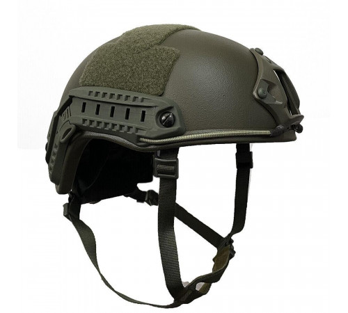 Шлем тактический FAST NIJ IIIA баллистический кевларовый Олива Ranger Green M