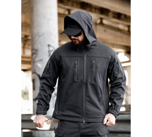 Городская тактическая куртка MAXIMUS софтшел darck grey ПП7988