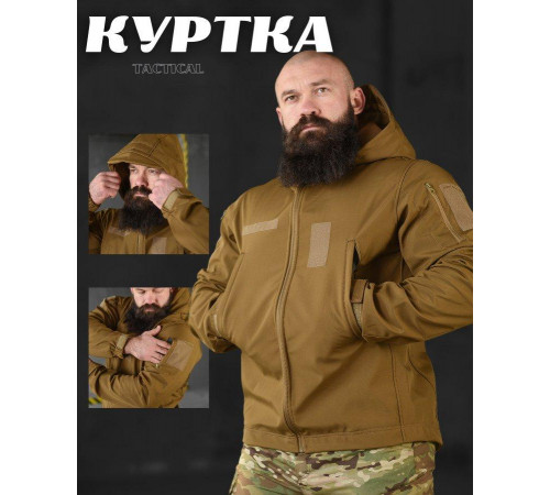 Весенняя тактическая куртка софтшел masad кайот ВТ76570