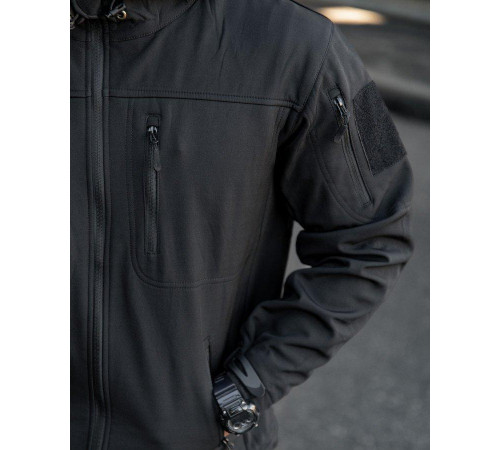 Городская тактическая куртка MAXIMUS софтшел black ПП7980