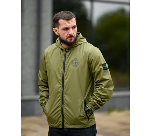 Ветровка карман Stone island oliva 4 ПП8000