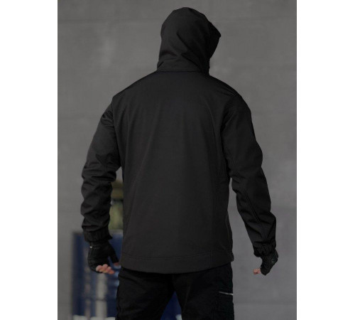 Демисезонная тактическая куртка софтшел lion black ВТ5053