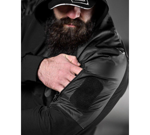 Тактическая ветровка RECOBA черная ДЛ6350