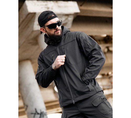 Городская тактическая куртка MAXIMUS софтшел darck grey ПП7988