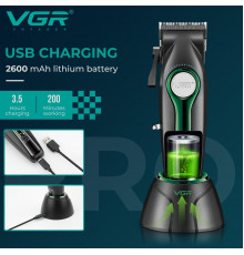 Машинка для стрижки VGR V-010 акумуляторна бездротова 6 насадок(20)