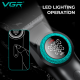 Тример акумуляторний VGR V-977 BLACK, регулювання потужності 6000 — 8000 RPM, 2500 mAh, 4 насадки за 2289 грн