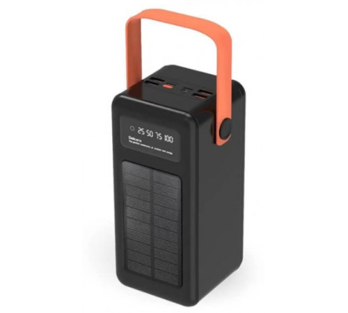 Павербанк с фонарем и проводами Портативное зарядное устройство ACL PW-53 Fast PowerBank 80000 мАч