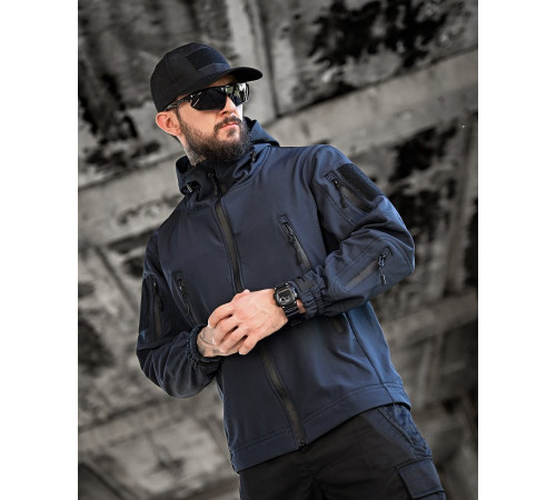 Тактична куртка Soft Shel синій ВТ6474