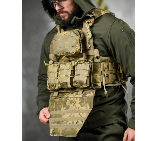 Плитоносій 4 швидких скидання з нашивкою 7.62 піксель ТР6430