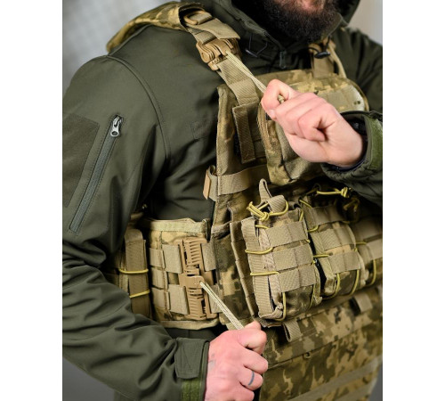 Плитоносій 4 швидких скидання з нашивкою 7.62 піксель ТР6430
