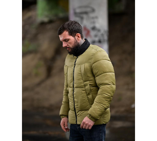 Чоловіча зимова куртка tetrapack олива ПП8136