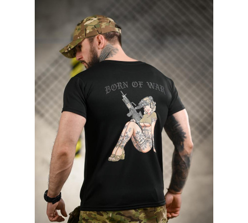 Тактична футболка BORN OF WAR woman black ВТ4712 за 549 грн
