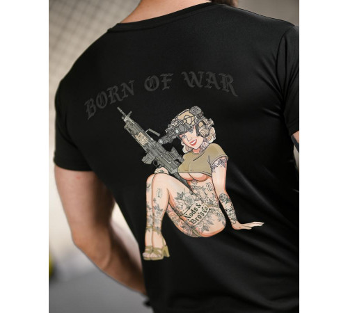 Тактична футболка BORN OF WAR woman black ВТ4712 за 549 грн