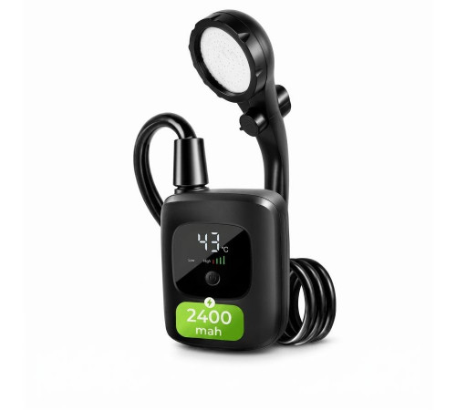 Переносний акумуляторний душ з силіконовим шлангом electric outdoor shower 2400mAh ДЛ7232