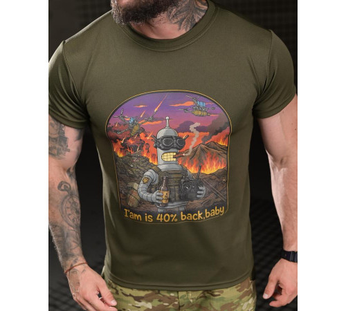 Тактична футболка BORN OF WAR I’m back oliva ВТ4754