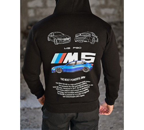 Худі на флісі GENESIS BMW M5 black ПП8074 за 384 грн