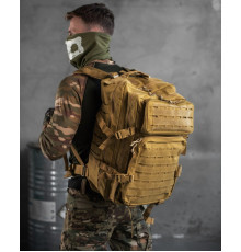 Штурмовий рюкзак US Laser Cut Assault Black cayot 47L НШ6325