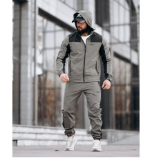 Чоловічий спортивний костюм APACHI black/haki ТР6789