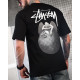 Мужская футболка оверсайз stussy N.8 черный ТР6878