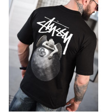 Футболка oversize stussy N.8 black ТР6878