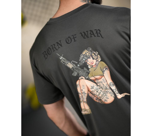 Тактична футболка BORN OF WAR woman grey ВТ4712 за 549 грн
