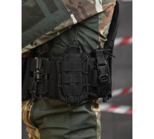 Тактична плитоноска з чотирма точками швидкого скидання Asdag black ВТ6796