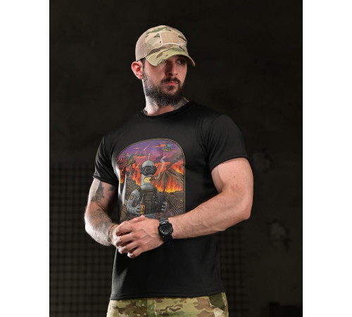 Тактична футболка BORN OF WAR I’m back black ВТ4755