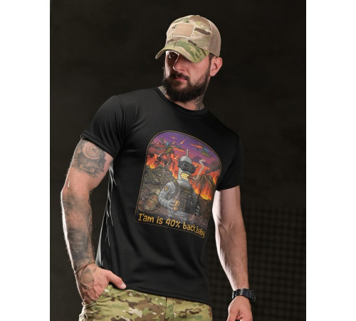 Тактична футболка BORN OF WAR I’m back black ВТ4755