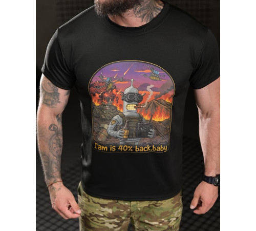 Тактична футболка BORN OF WAR I’m back black ВТ4755