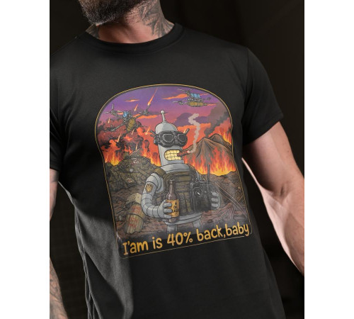 Тактична футболка BORN OF WAR I’m back black ВТ4755