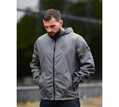 Куртка з кишенею Stone island grey 4 ПП8001