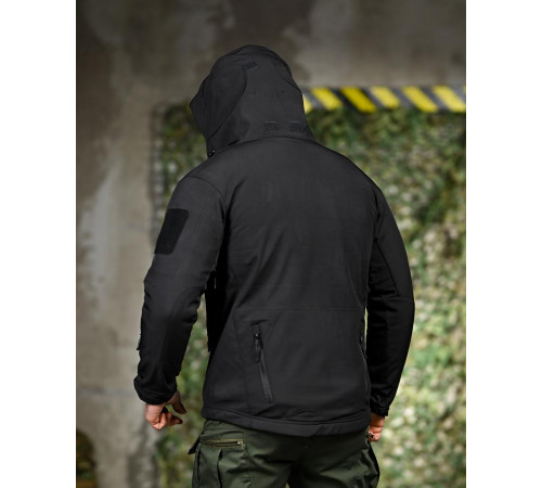 Демісезонна тактична куртка Soft Shell Silver Knight Windstoper чорна ОР1232