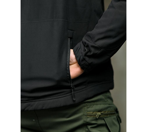 Демісезонна тактична куртка Soft Shell Silver Knight Windstoper чорна ОР1232