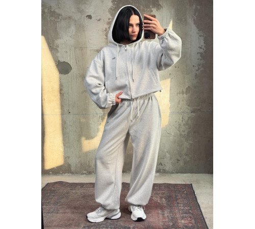 Спортивний костюм з укороченим худі grey ТР6812 за 2310 грн