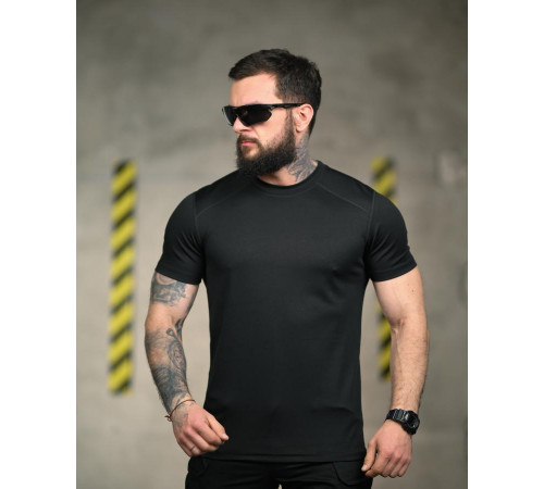 Тактична футболка потоотводяча intrigue black за 451 грн