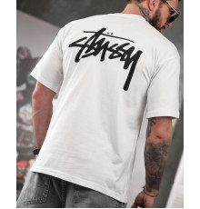 Футболка oversize stussy white ТР6881