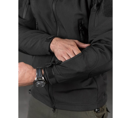 Демісезонна тактична куртка Soft Shell Silver Knight Windstoper чорна ОР1232