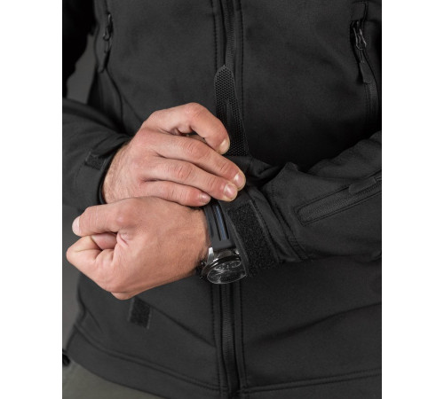 Демісезонна тактична куртка Soft Shell Silver Knight Windstoper чорна ОР1232