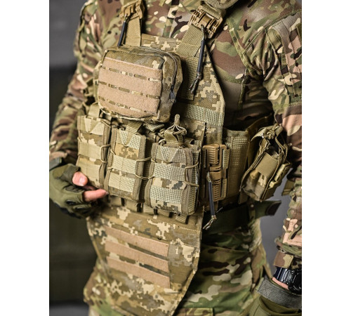 Плитоноска 4 швидких скидання з напашником Cordura піксель ДЛ63965