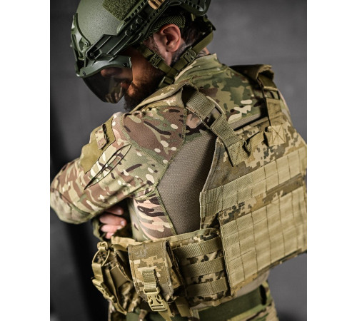 Плитоноска 4 швидких скидання з напашником Cordura піксель ДЛ63965