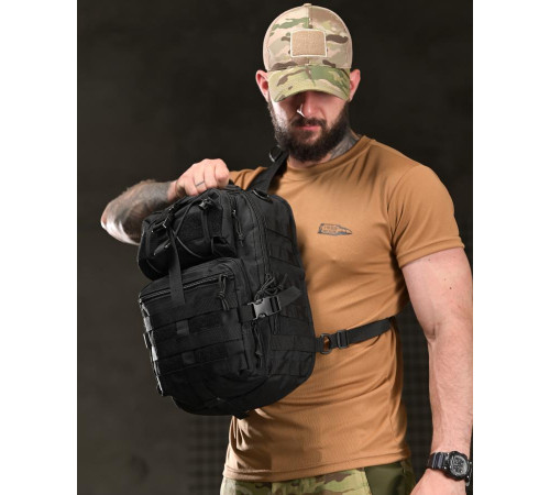 Тактична сумка нагрудна 20л Silver Knight black ВР5253