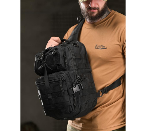 Тактична сумка нагрудна 20л Silver Knight black ВР5253