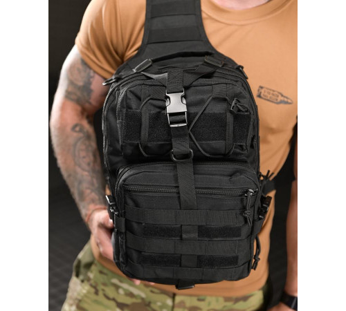 Тактична сумка нагрудна 20л Silver Knight black ВР5253