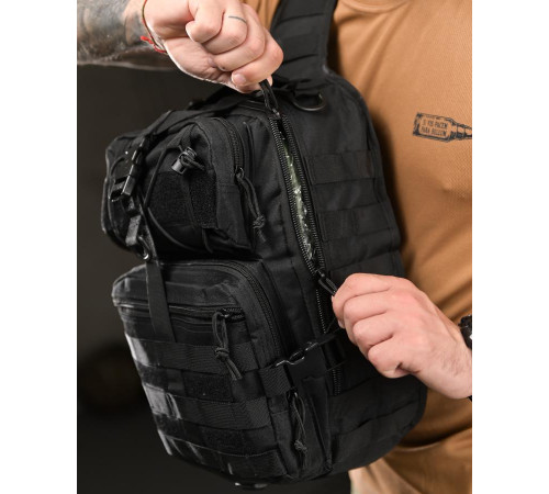 Тактична сумка нагрудна 20л Silver Knight black ВР5253