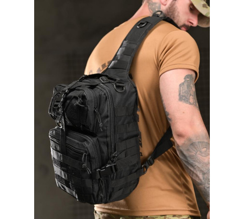 Тактична сумка нагрудна 20л Silver Knight black ВР5253