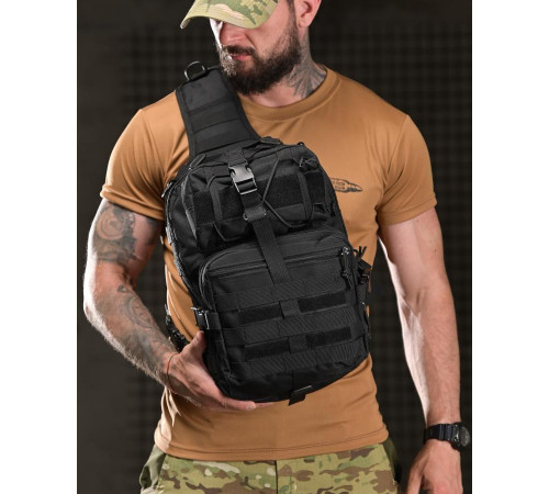 Тактична сумка нагрудна 20л Silver Knight black ВР5253
