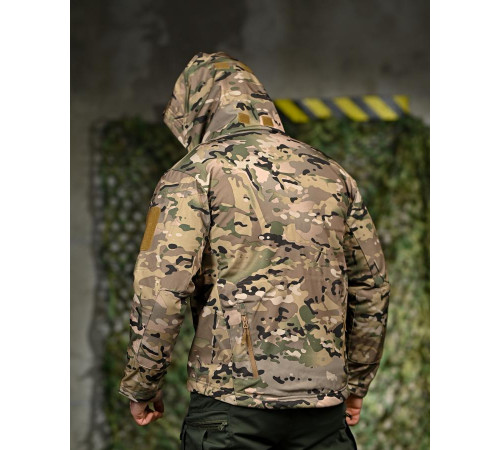 Демісезонна тактична куртка Soft Shell Silver Knight Windstoper мультикам