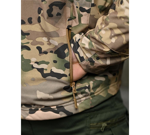 Демісезонна тактична куртка Soft Shell Silver Knight Windstoper мультикам