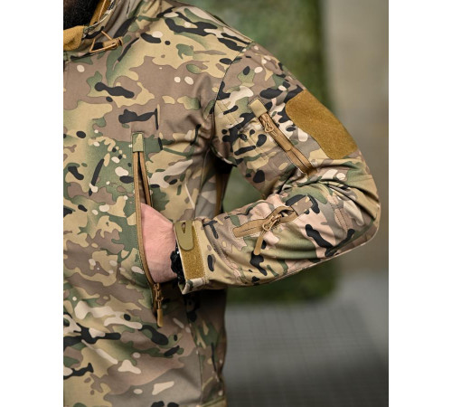 Демісезонна тактична куртка Soft Shell Silver Knight Windstoper мультикам