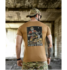 Футболка BORN OF WAR welcome to Ukraine кайот ВТ4638